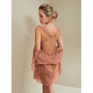 Kimono Romántico Caramelo Velvet