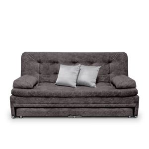 Sofa cama Nido Tarima Olsen Tela Café - Incluye Cojines