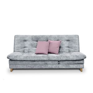 Sofa cama 5 posiciones Agassi Tela gris - Incluye Cojines