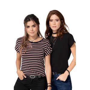 Camiseta Paq X2 Mujer Multicolor Rutta 96470
