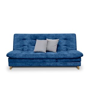 Sofa cama 5 posiciones Agassi Tela azul - Incluye Cojines