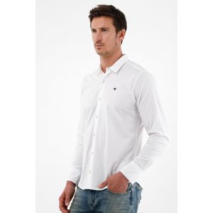 Camisa blanca manga larga para hombre