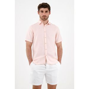 Camisa en lino rosada para hombre