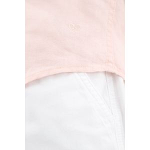 Camisa en lino rosada para hombre