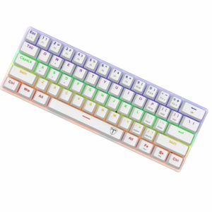 Teclado Gamer alámbrico USB T-TGK321W-BR T-Dagger arena retroiluminación blanco