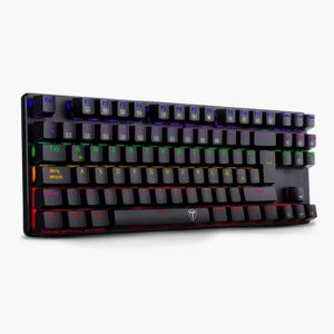 Teclado Gamer alámbrico USB T-TGK313-bl bora Rainbow T-Dagger retroiluminación