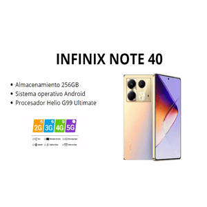 Celular Infinix Note 40 256 Gb 16 Ram Titan Gold