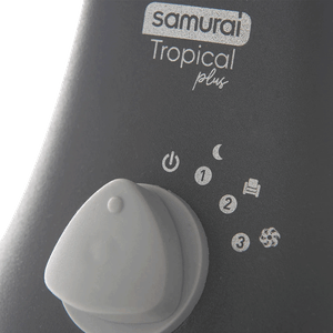 Ventilador Samurai Piso Tropical Plus Negro