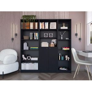 Combo de Bibliotecas Home, Wengue Incluye Tres Bibliotecas