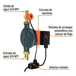 Bomba Presurizadora De Agua 1/3 Hp 3600 RPM 127V