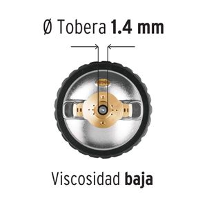 Pistola Para Pintar Gravedad HVLP Vaso Plástico 1.4 mm 29-36 Psi