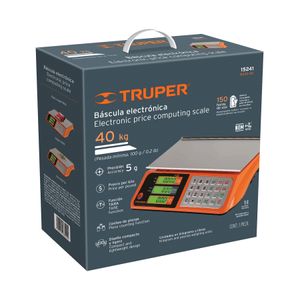 Báscula Comercial Electronica Multifunciones Digital 40kg 127V