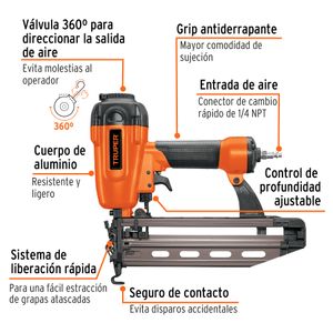 Apuntilladora  Clavadora Neumática Profesional Calibre 16,