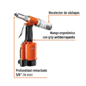 Remachadora Neumática De 3/16 Trabajo Pesado Para Compresor