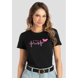 Camiseta Mujer Negro Mp 102830