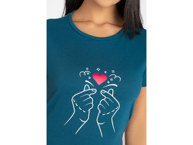 Camiseta Mujer Azul Petroleo Mp 102831 Agaval