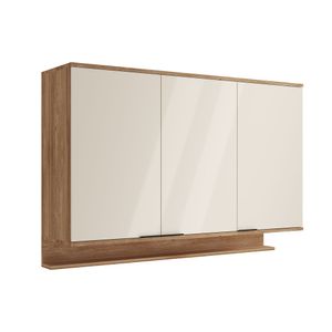 Mueble Superior Multiuso Cocina 120 cm MDP 3 Puertas Freijo offwhite