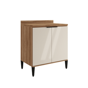 Mueble Inferior Bertolini En MDP Con Tapa Freijo off white 80 cm