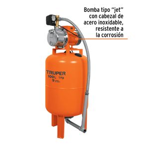 Bomba Hidroflow Hidroneumática 1 Hp 100 Litros