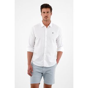 Camisa blanca manga larga para hombre