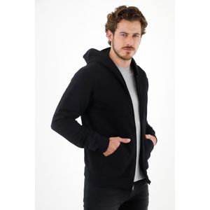 Buzo negro con bolsillos laterales para hombre