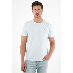 Camiseta cuello redondo azul para hombre