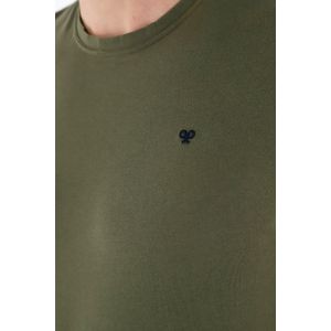 Camiseta verde cuello redondo para hombre