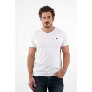Camiseta blanca manga corta para hombre