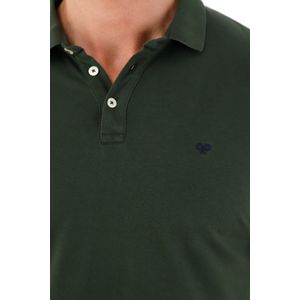 Polo verde cuello tejido para hombre
