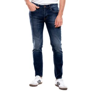 Jeans Slim Fit Medium Waist Con Lavado Dirty