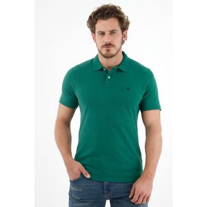 Polo verde con raqueta malla para hombre