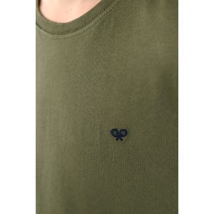 Camiseta verde cuello redondo para niño