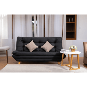 Sofá Cama E-madera Negro Sintético Maison