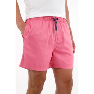 Pantaloneta de baño con pretina elástica rosada para hombre