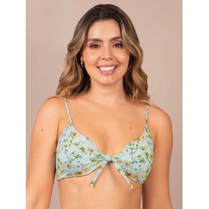 Top de Baño Estampado Aguamarina