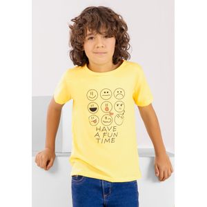 Camiseta Infantil Masculino Amarillo Pastel Mp 101206
