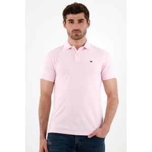 Polo rosada con raqueta multicolor para hombre