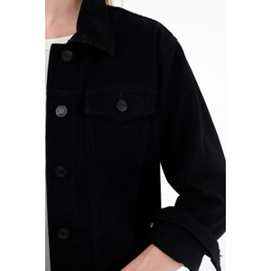 Chaqueta en black denim para mujer