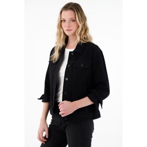 Chaqueta en black denim para mujer