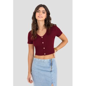 Crop Top Mujer Vinotinto Rutta 104038