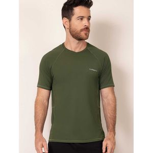 Camiseta Deportiva Manga Corta Verde Militar