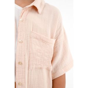 Camisa crudo de botones para niña