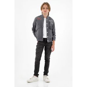 Chaqueta gris tipo bomber para niño