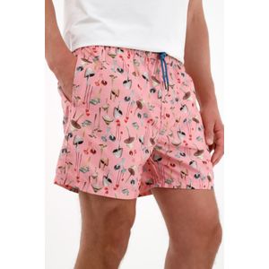 Pantaloneta de baño con estampado de hongos para hombre