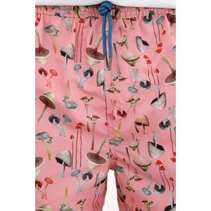 Pantaloneta de baño con estampado de hongos para hombre