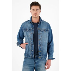 Chaqueta azul en denim para hombre