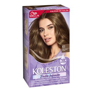 Tintura Wella Koleston Tono 61 Rubio Cenizo Oscuro