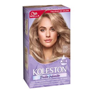 Tintura Wella Koleston Tono 818 Rubio Claro Brillante Perla
