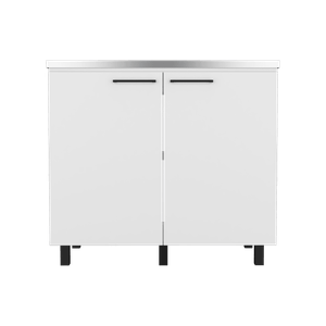 Gabinete Inferior Cantabria, Blanco, con Dos Puertas Abatibles y Meson derecho ZF
