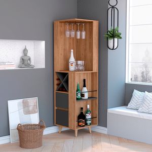 Bar Esquinero Salem 180X50X50 RTA Miel Plomo